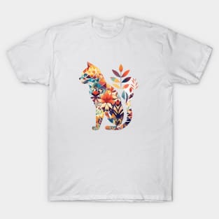 Floral Cat Geometrix T-Shirt